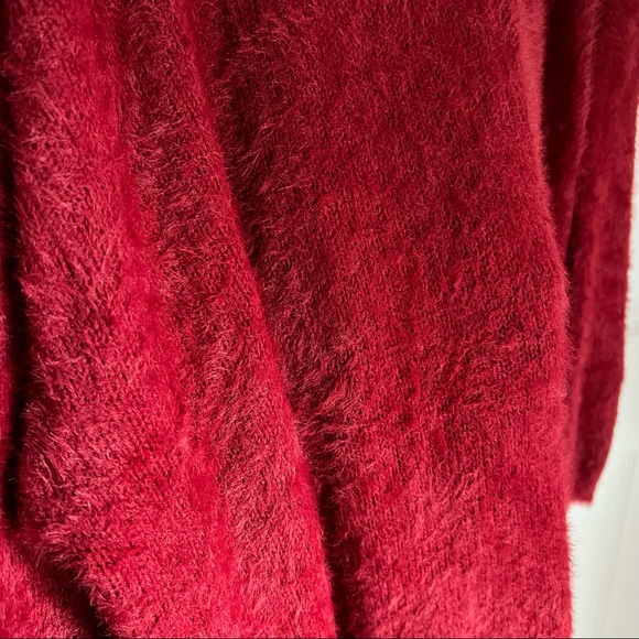 NWOT Ava & Viv Red Fuzzy Sweater - Picture 6 of 8